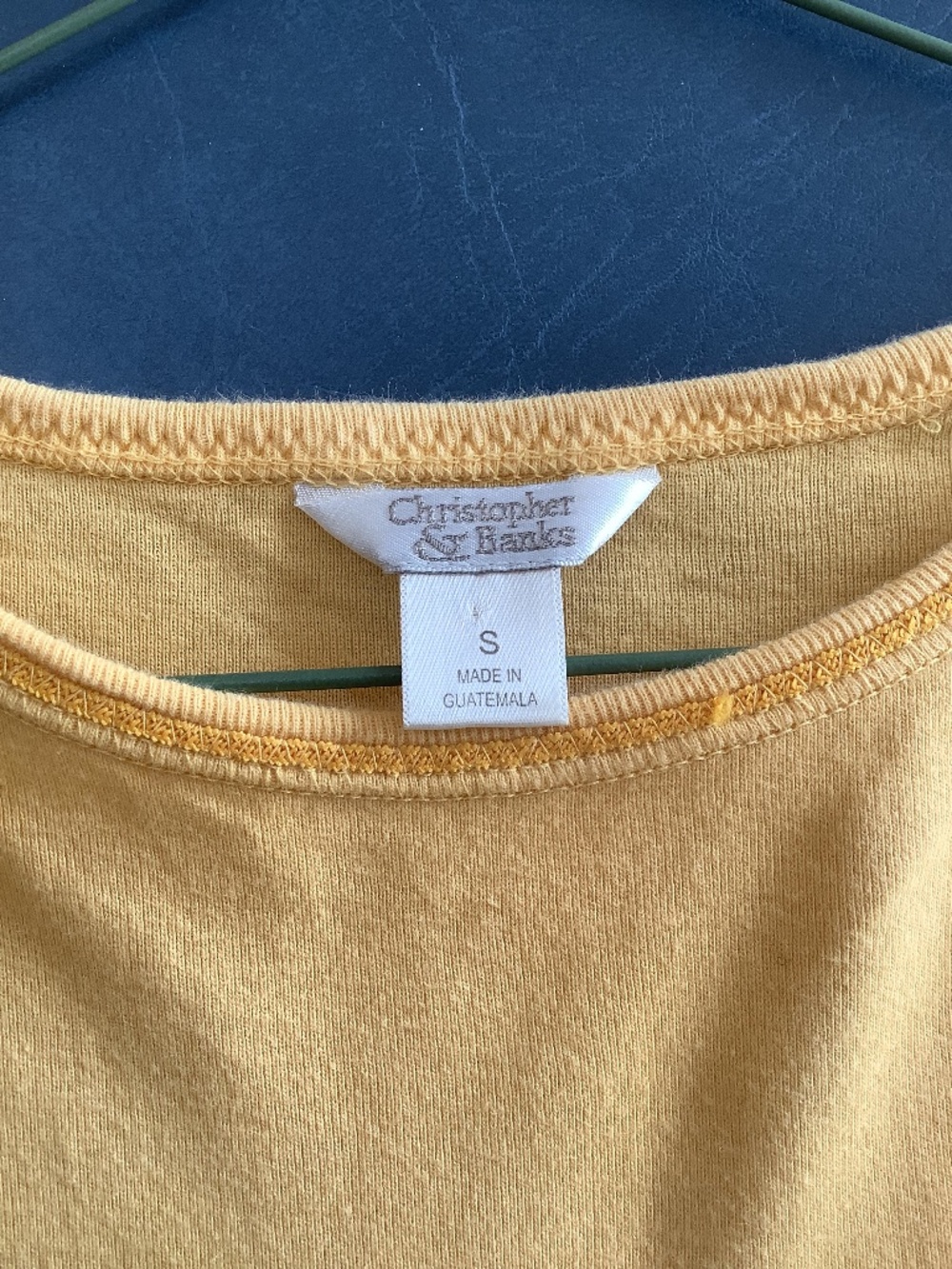 Christopher and Banks gold colored top. Size small.